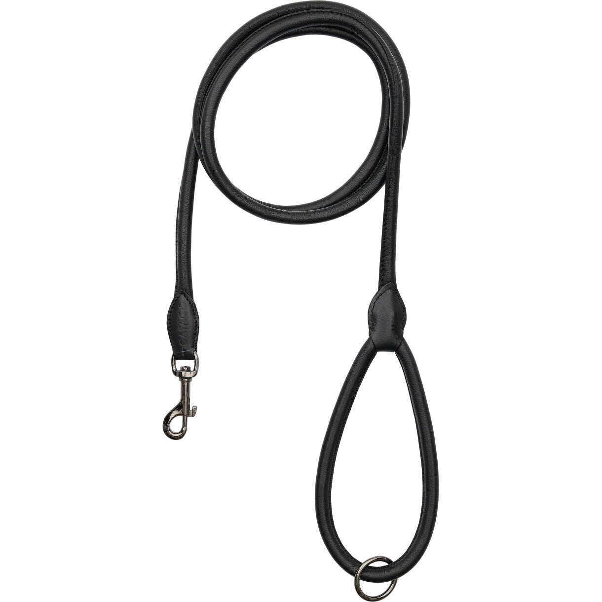 CATAGO rundsyet læder Hundesnor 2m - sort