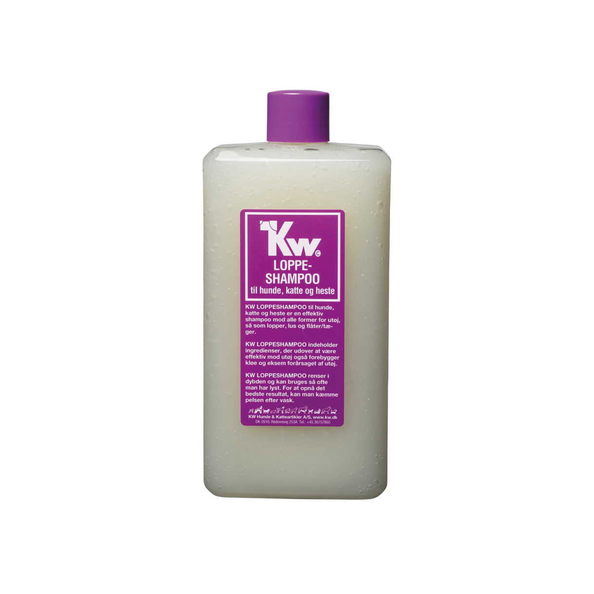 KW hunde og katte loppeshampoo 500 ML