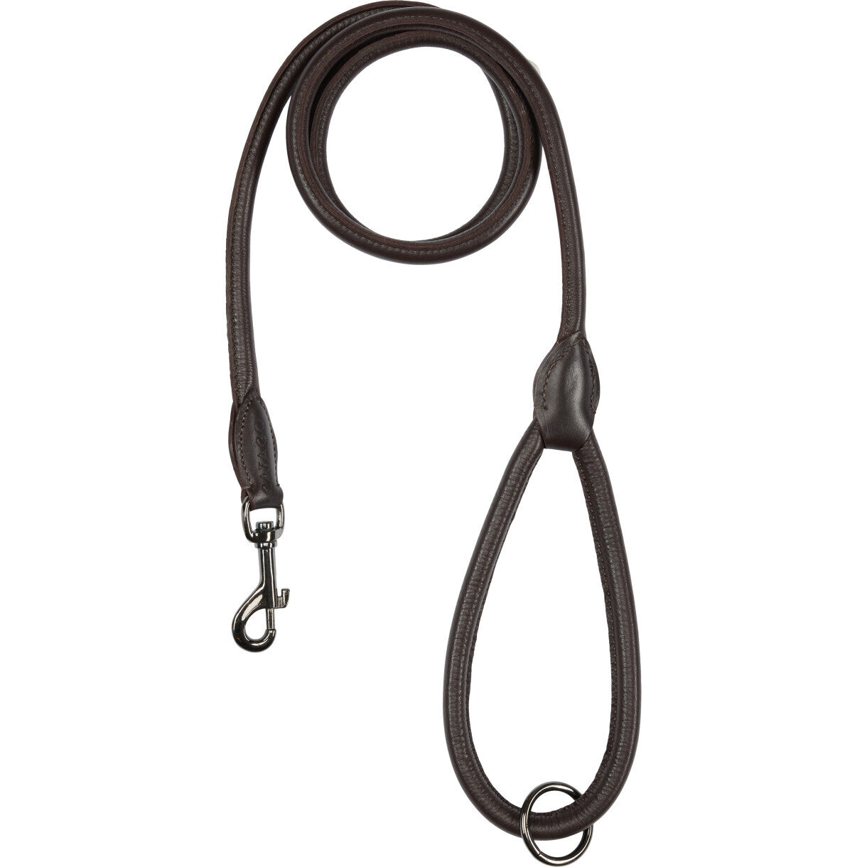 CATAGO rundsyet læder hundesnor 1,5m - brun