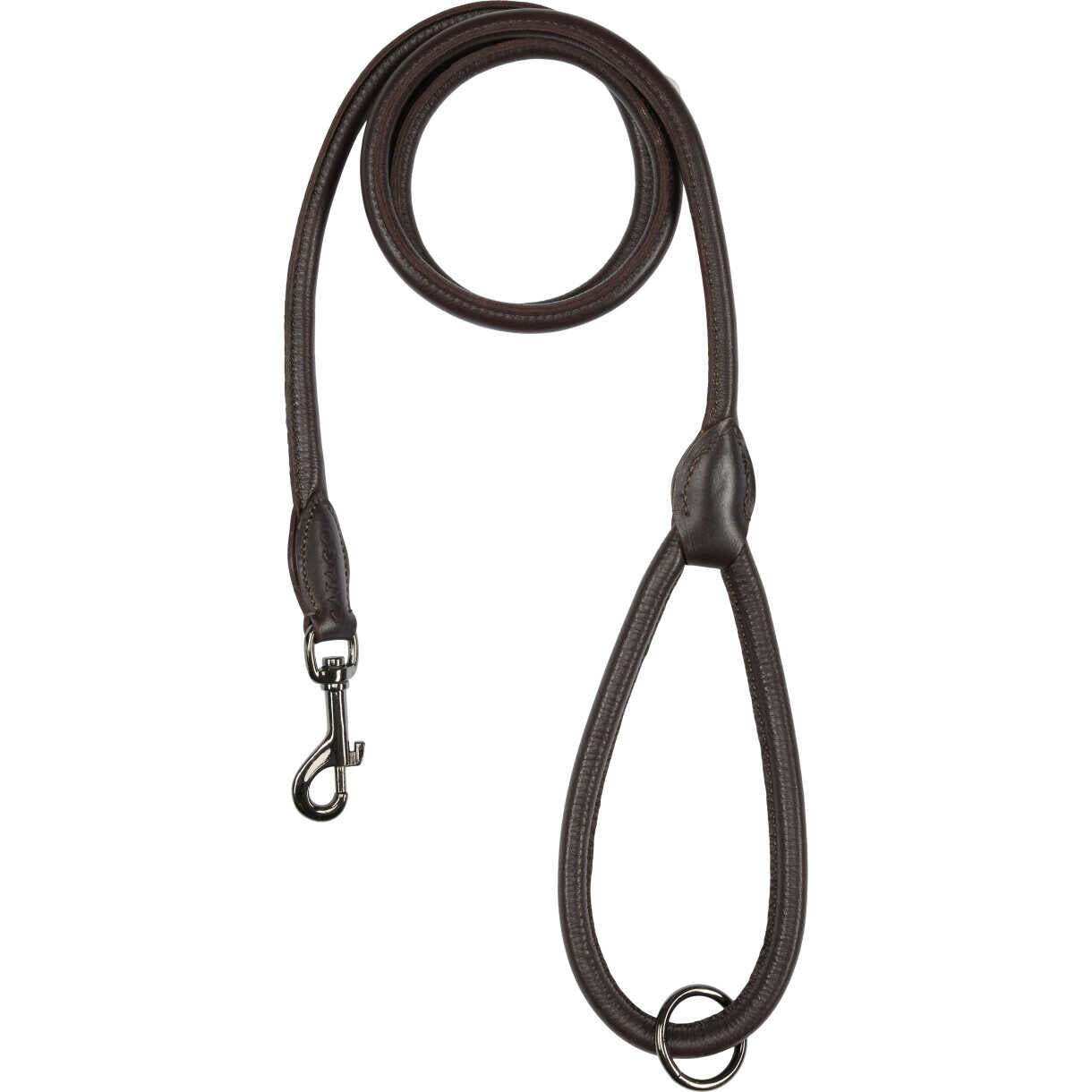 CATAGO rundsyet læder hundesnor 1,5m - brun