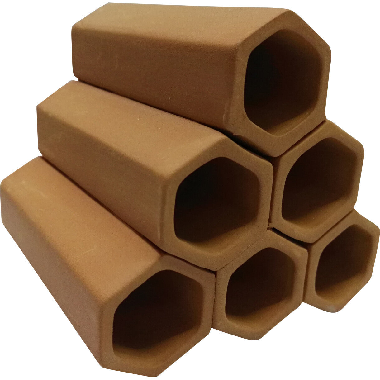 Rejerør til akvarier - sekskantet - brun