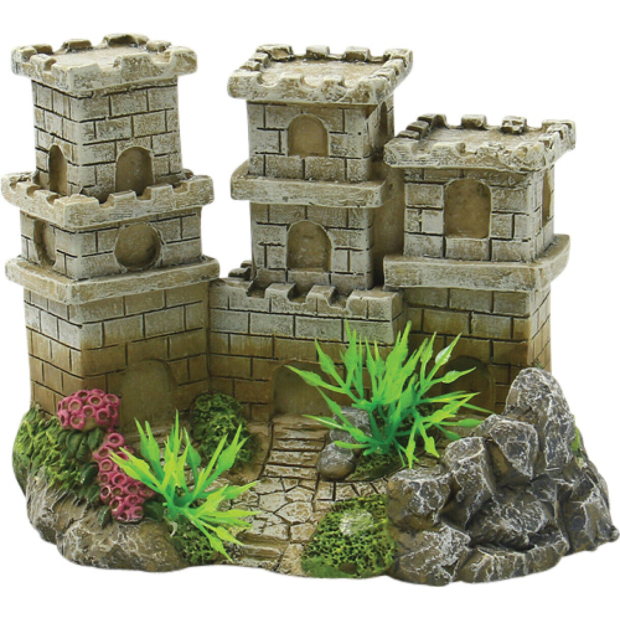 4FISH akvarie dekoration Borg 11 x 7,8 x 8,5 cm