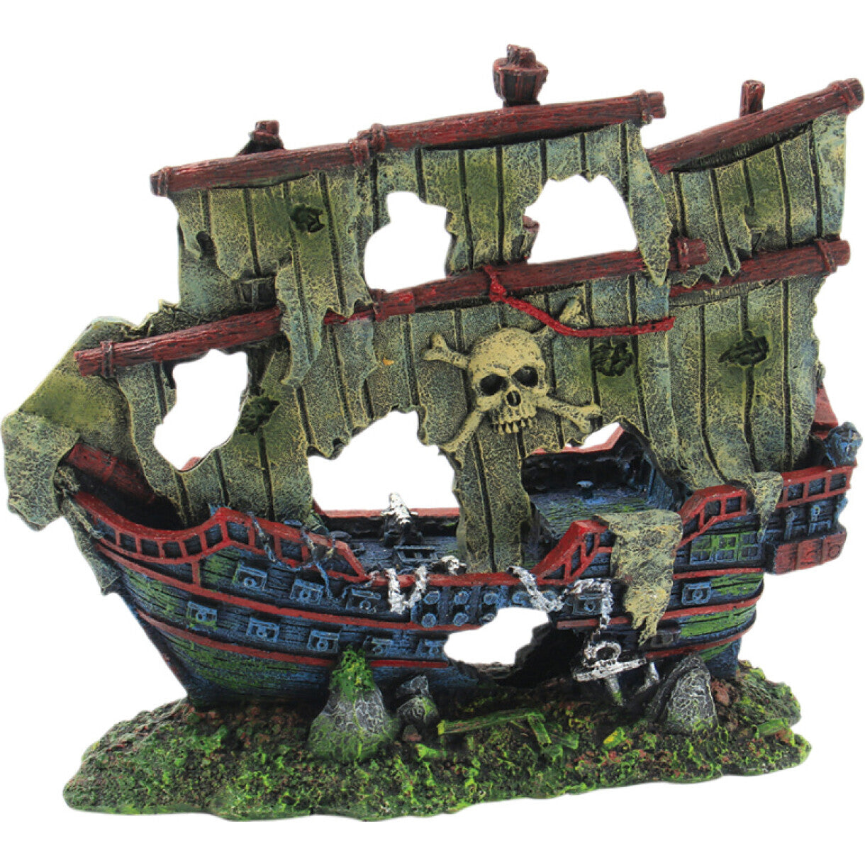 4FISH akvarie dekoration Skibsvrag 20 x 7,7 x 17 cm