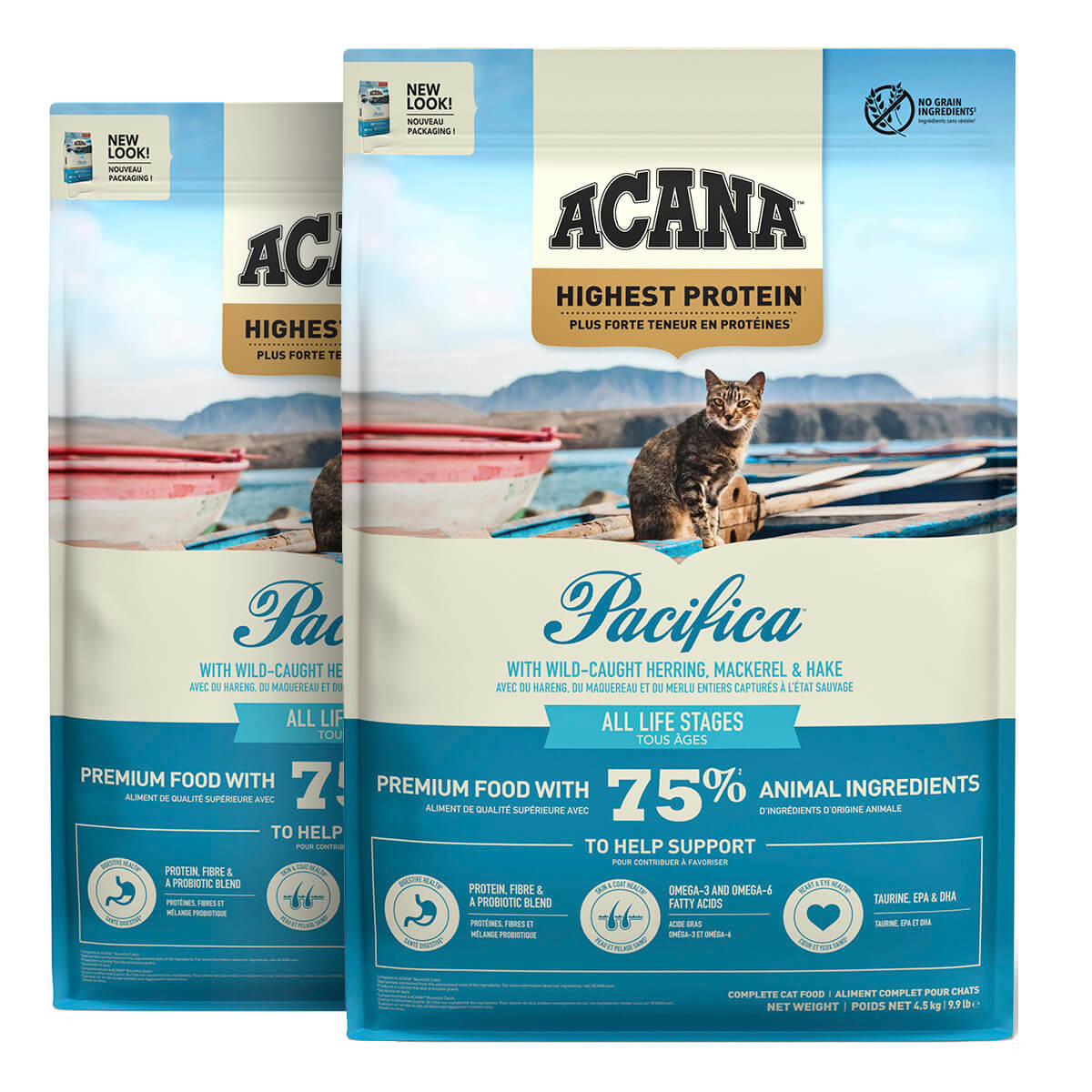 2 x 4,5 kg. Acana Highest Protein Pacifica kattemad med makrel