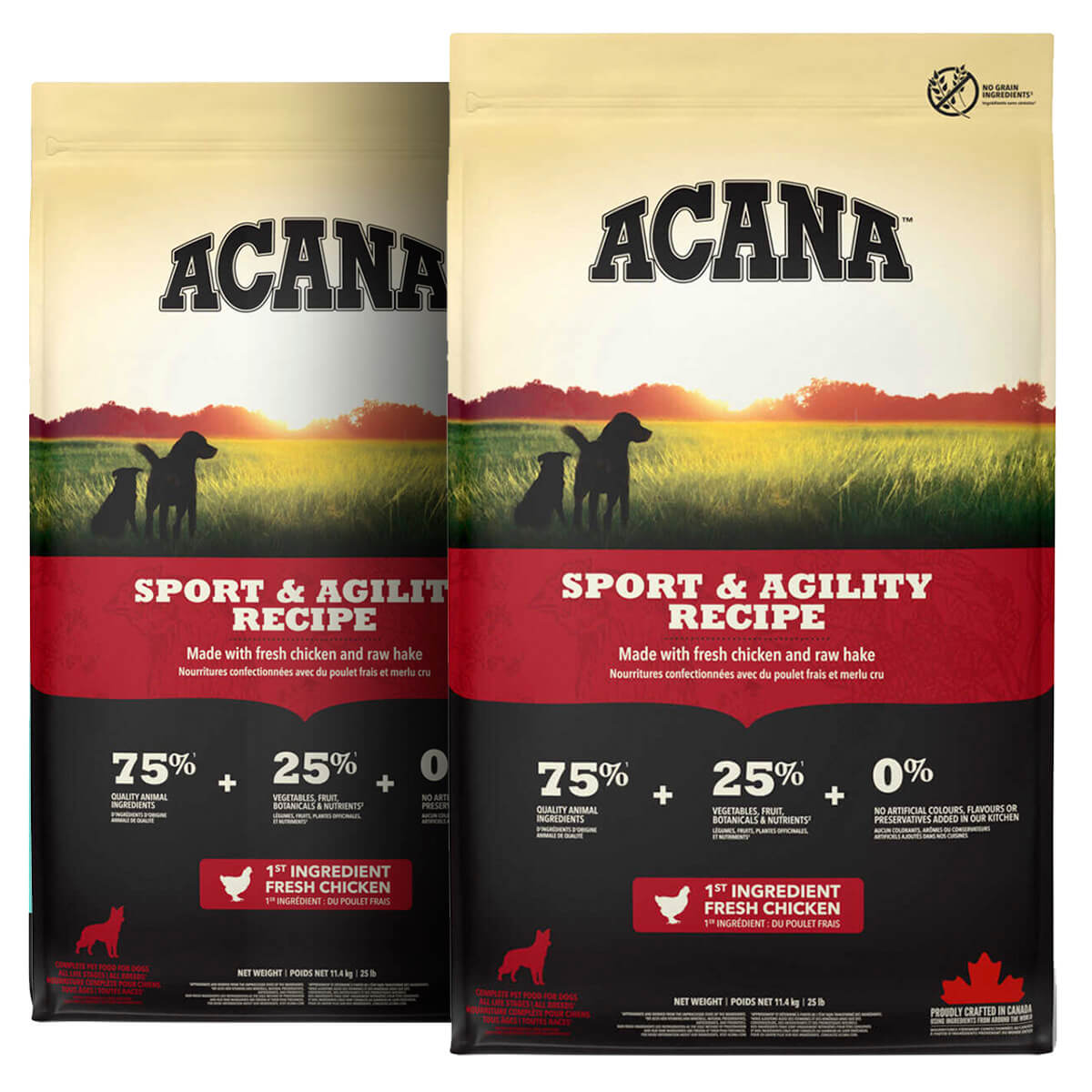 2 x 11,4 kg. Acana Sport & Agility hundefoder med kylling og fisk