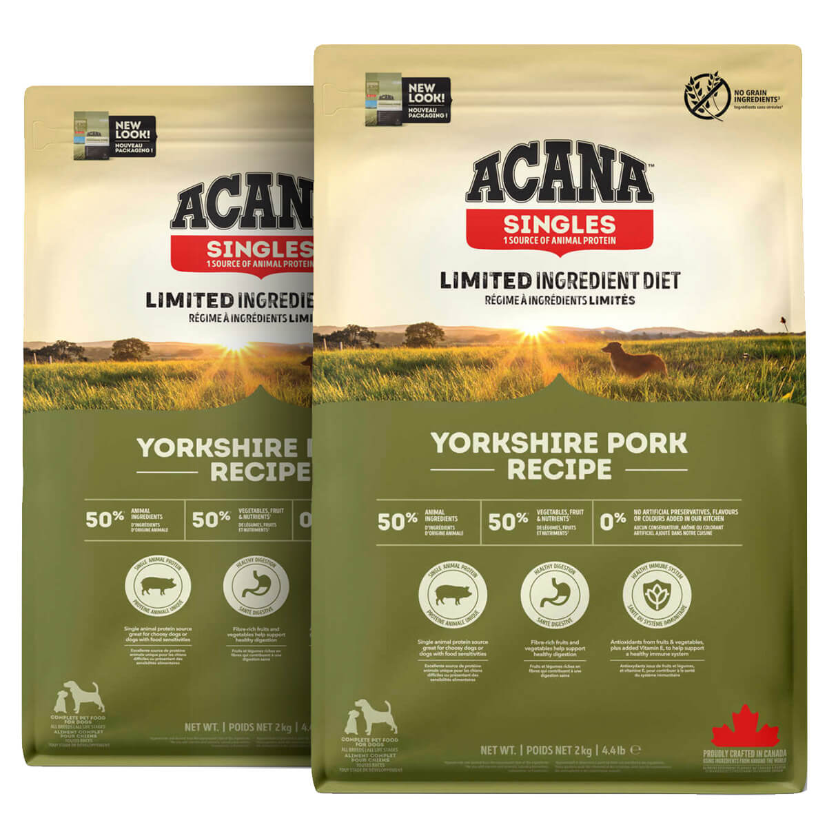 2 x 11,4 kg. Acana Singles Yorkshire Pork hundefoder med svinekød