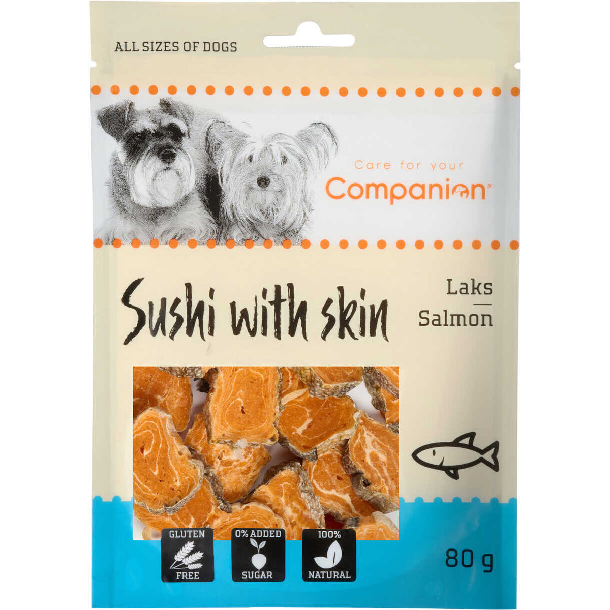 Companion Sushi with skin (laks)