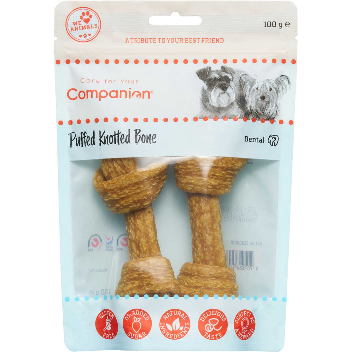 Companion Tyggesnack, puffet ben med kylling