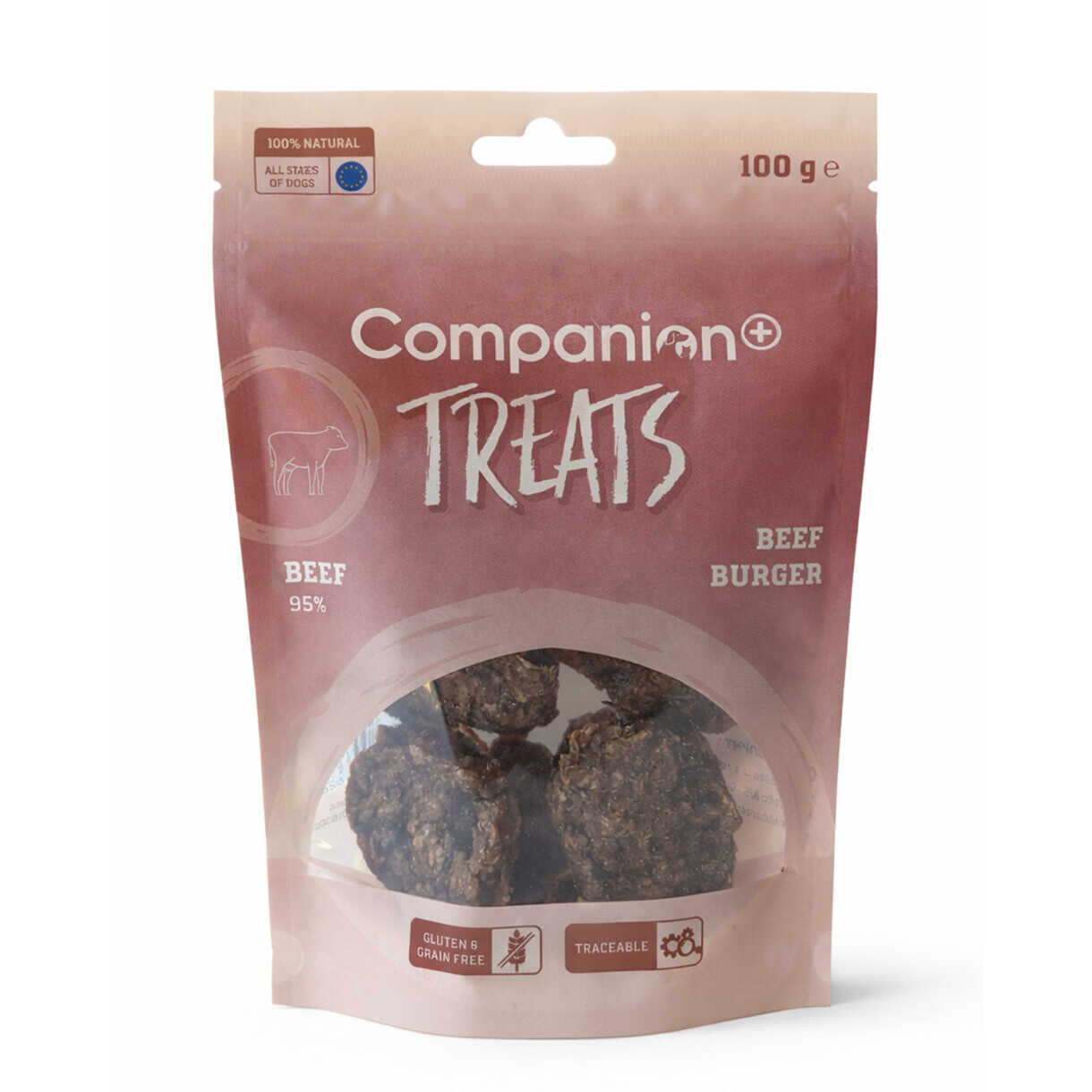 100g Companion+ Beef Burger hundesnack