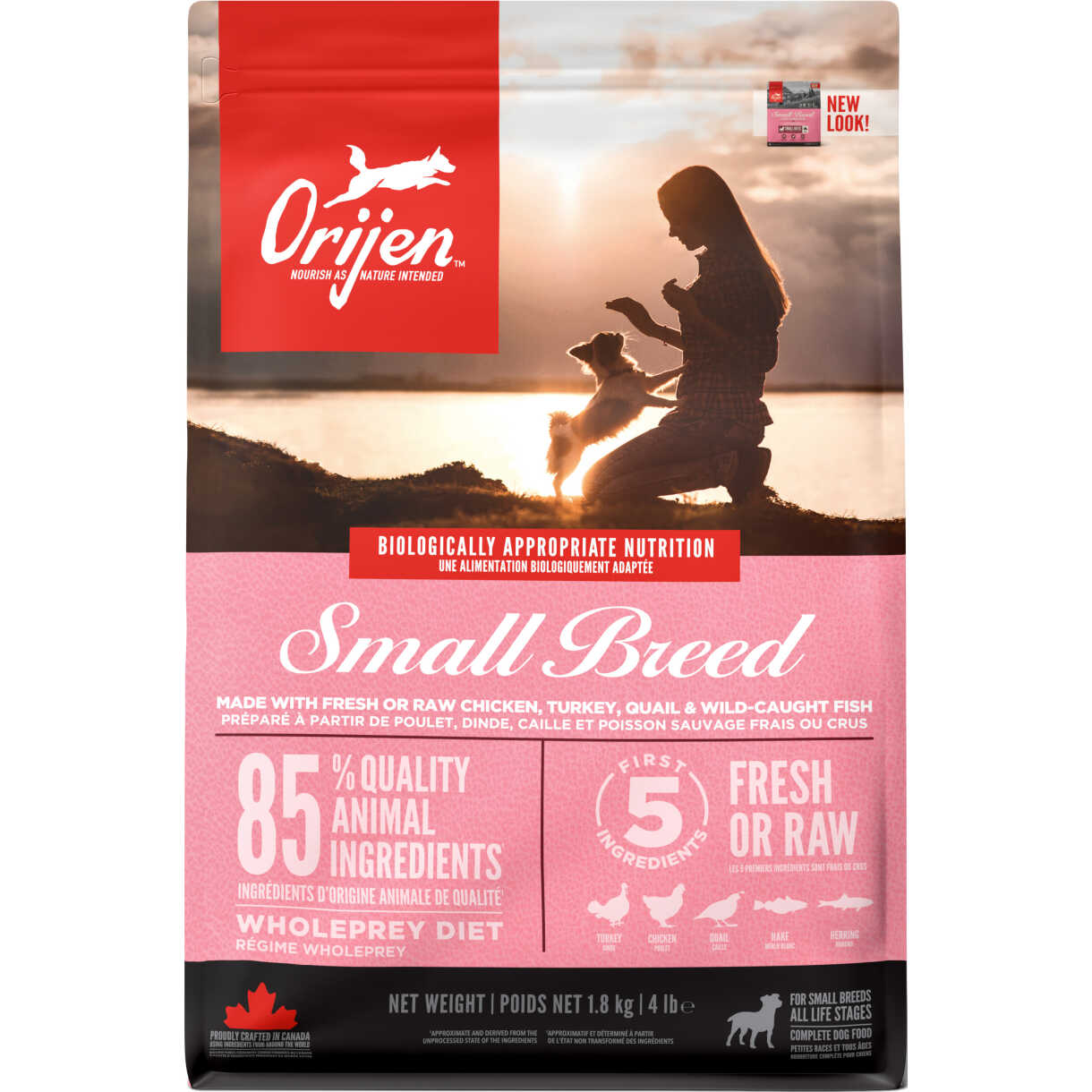 Orijen Adult Small Breed hundefoder med kylling og fisk