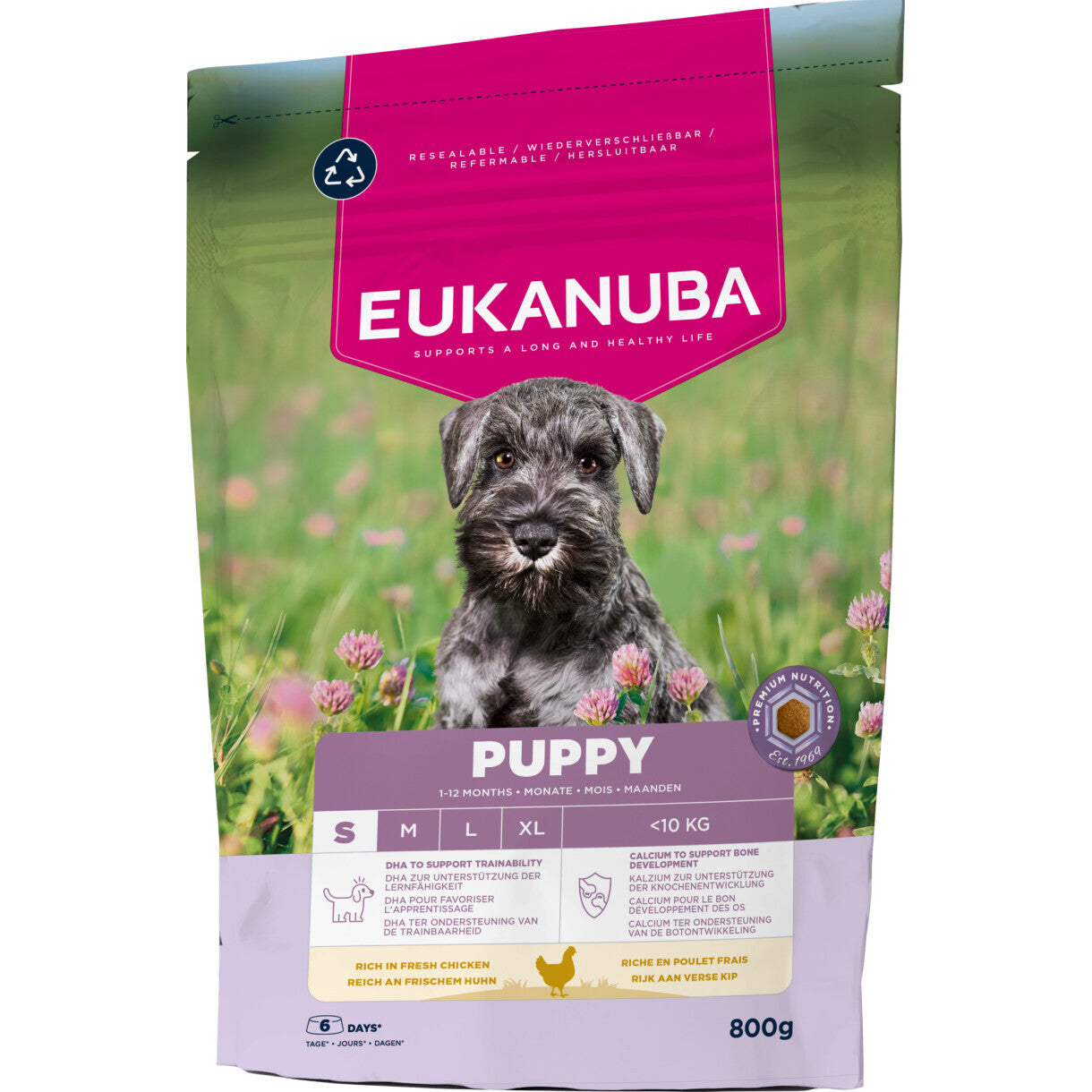 800 g Eukanuba Puppy small breed hvalpefoder med kylling
