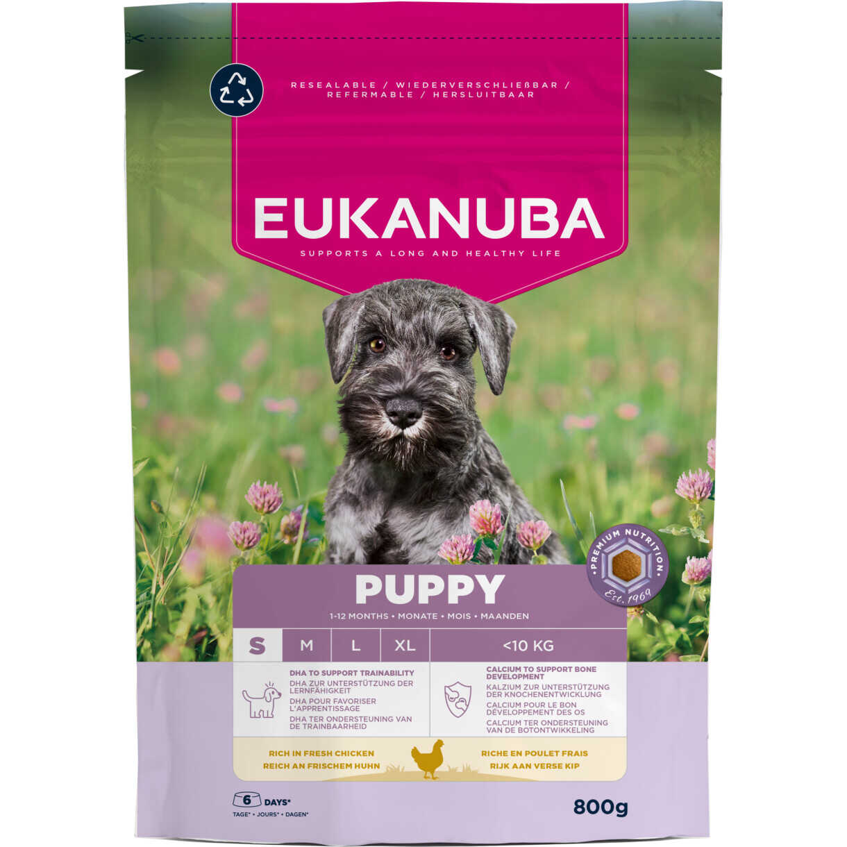 800 g Eukanuba Puppy small breed hvalpefoder med kylling