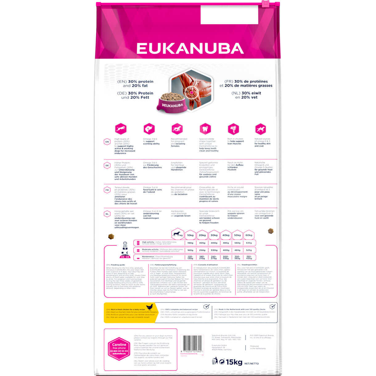 15 kg Eukanuba hundefoder Adult all breed - Working & Endurance