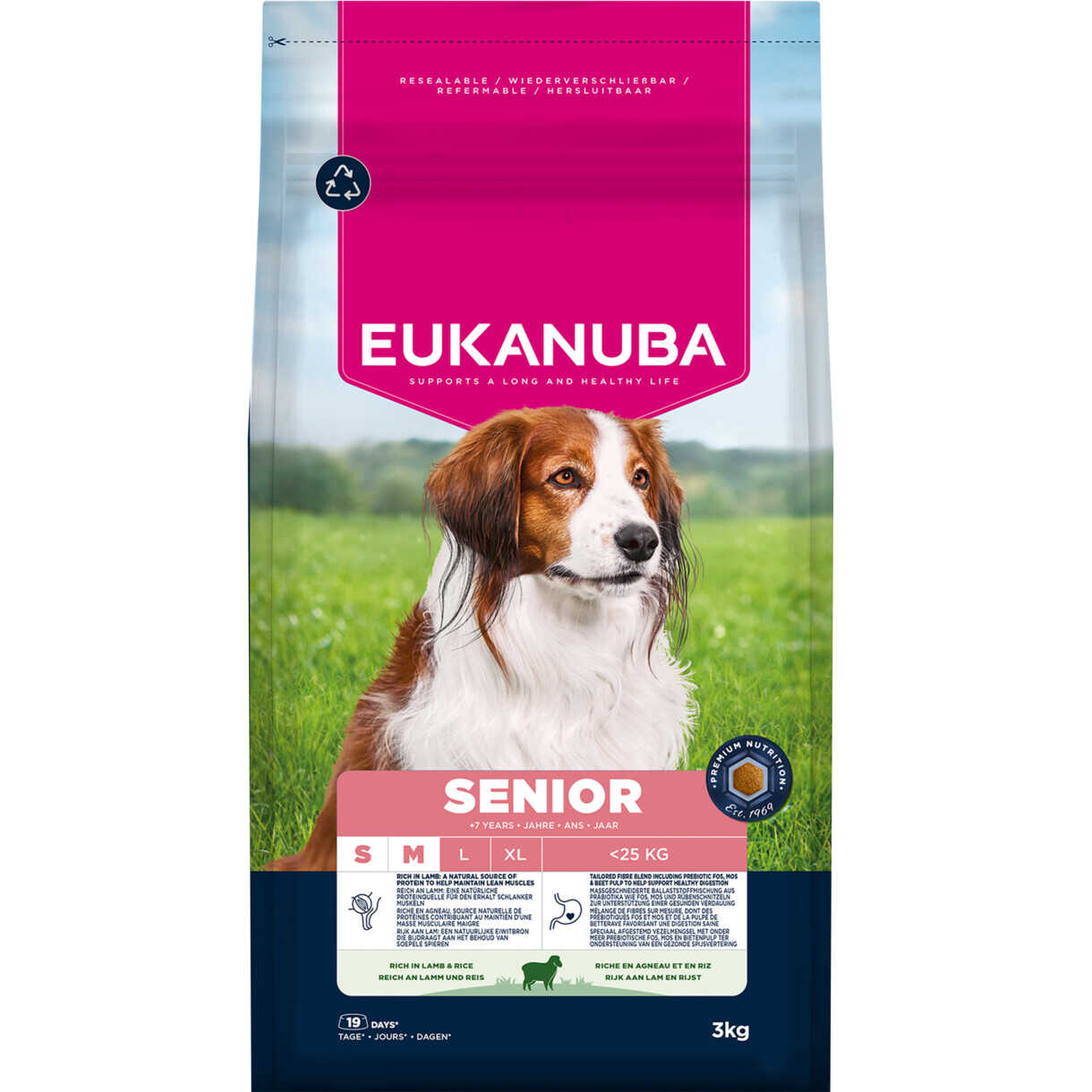 Eukanuba hundefoder til voksne og senior med lam og ris