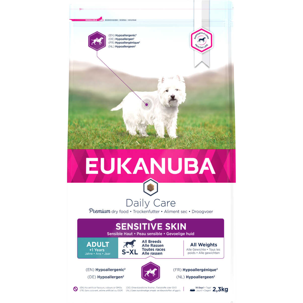 2,3 kg Eukanuba DailyCare hundefoder til hunde med sensitiv hud