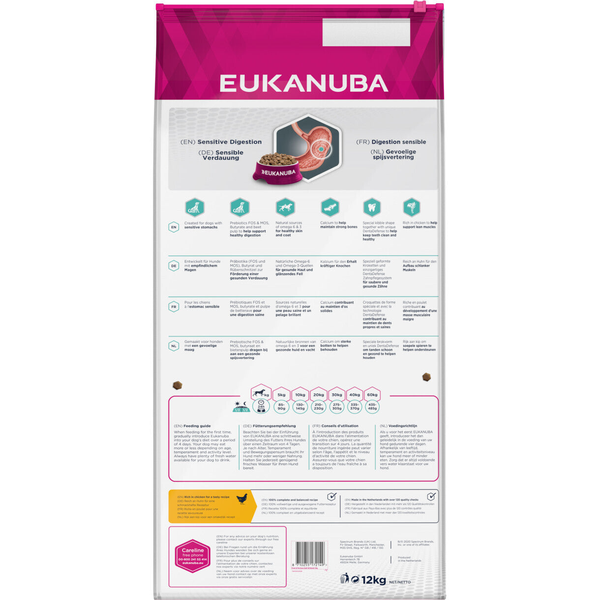 12 kg Eukanuba hundefoder Daily Care til hunde med sensitiv mave