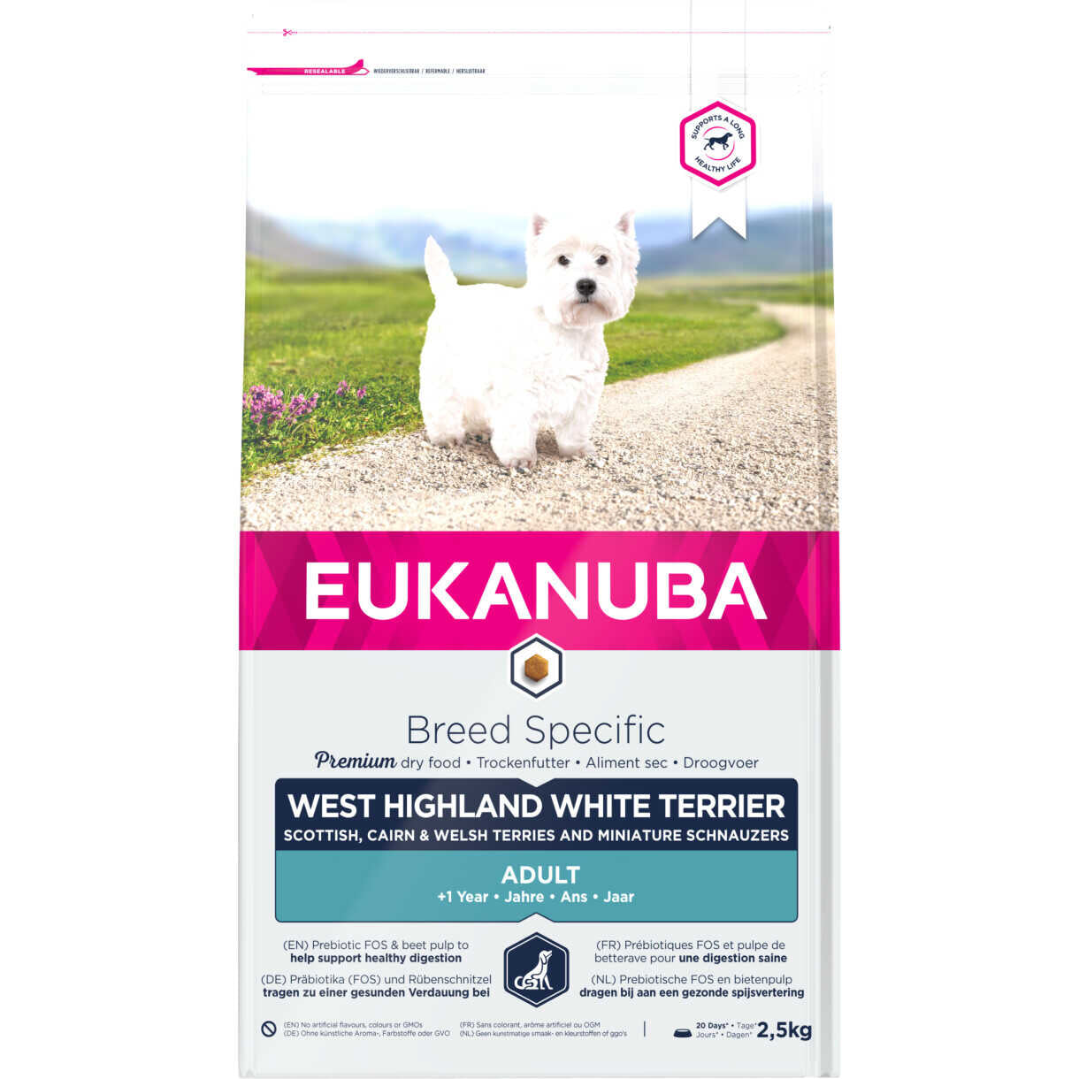 2,5 Eukanuba West Highland hundefoder fra 1 år