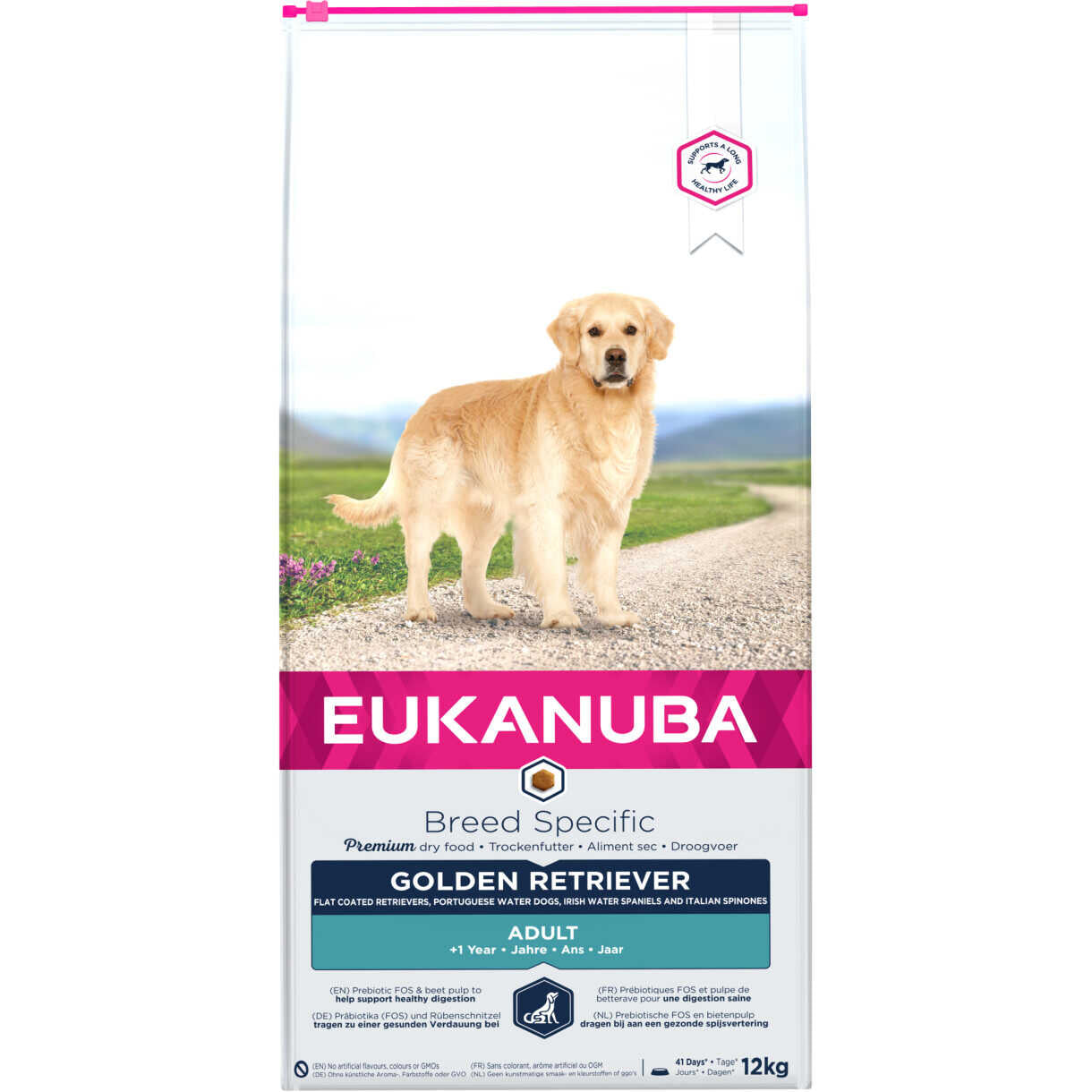 12 kg Eukanuba Golden Retriever hundefoder med kylling fra 1 år