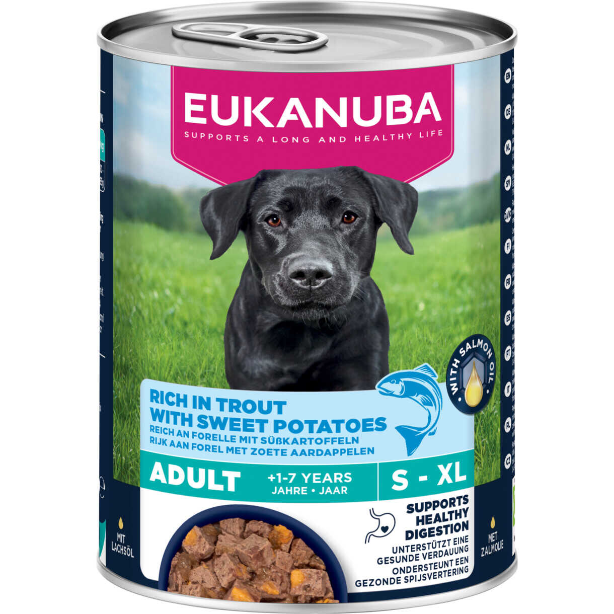 400 g Eukanuba Adult hundevådfoder, ørred med sødkartoffel