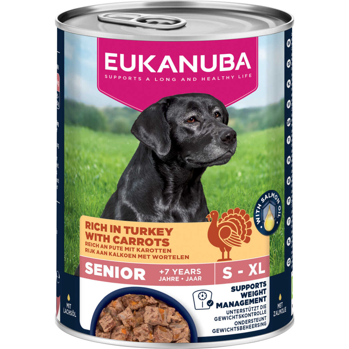400 g Eukanuba Senior hundevådfoder, kalkun med gulerødder