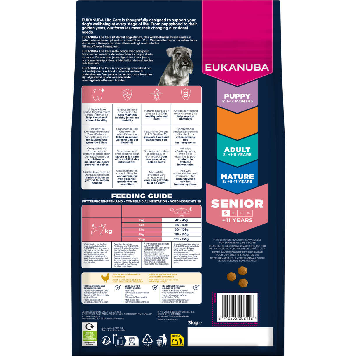 Eukanuba Senior hundefoder med kylling til små hunde