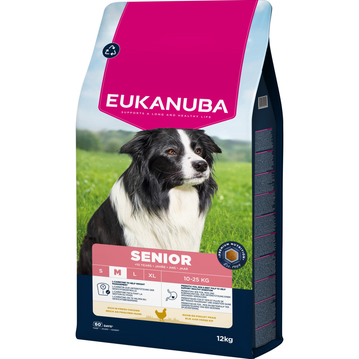 Eukanuba Senior hundefoder Medium Breed med kylling fra 10 år og op