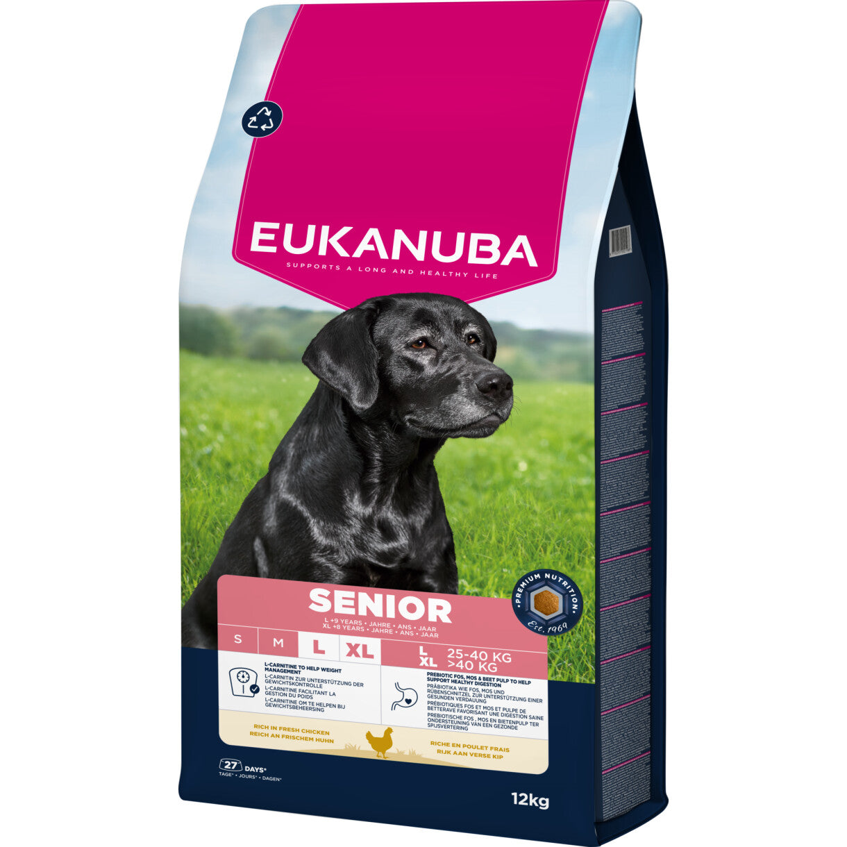 Eukanuba Senior hundefoder Large Breed med kylling fra 9 år og op