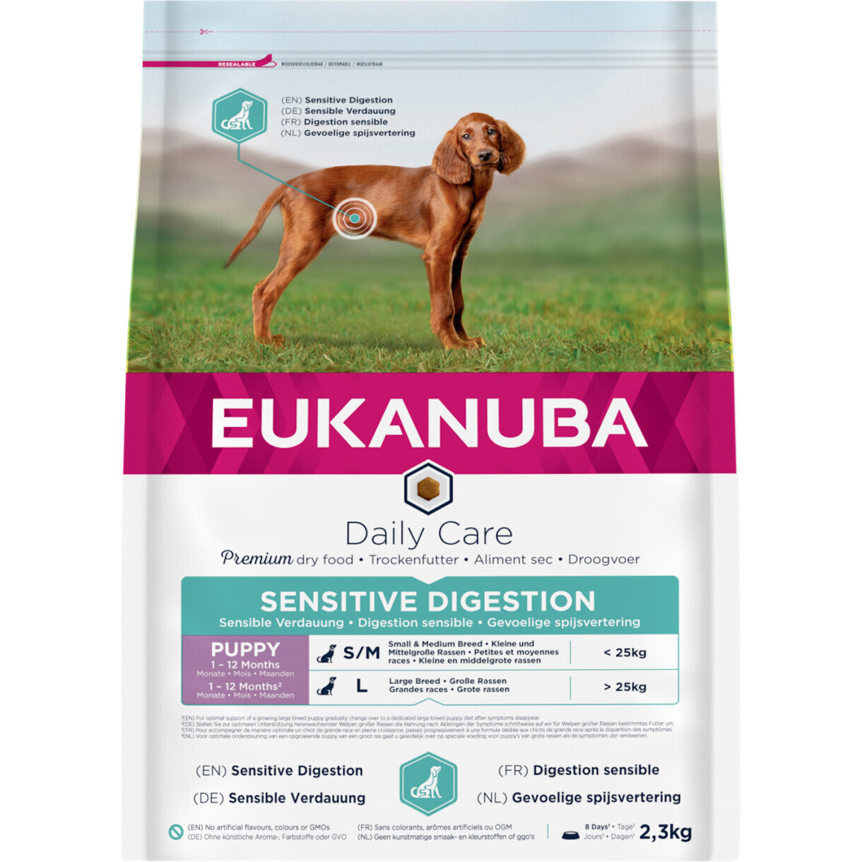 2,3 kg Eukanuba Daily Care Hvalpefoder Sensitiv mave