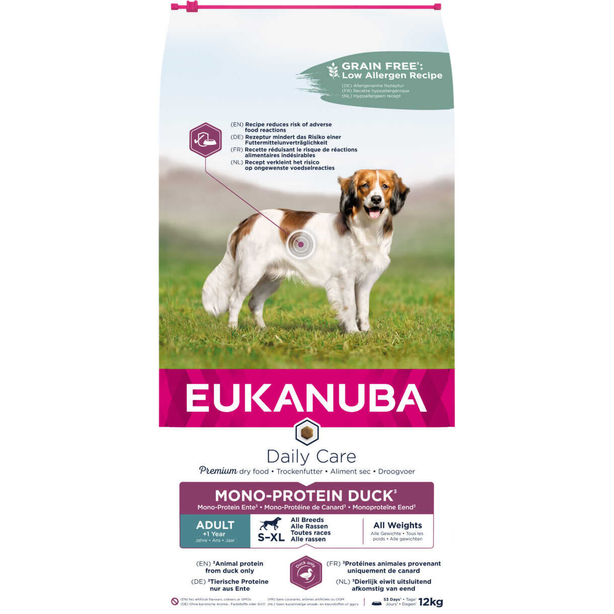 12 kg Eukanuba Daily Care Mono Protein hundefoder med and