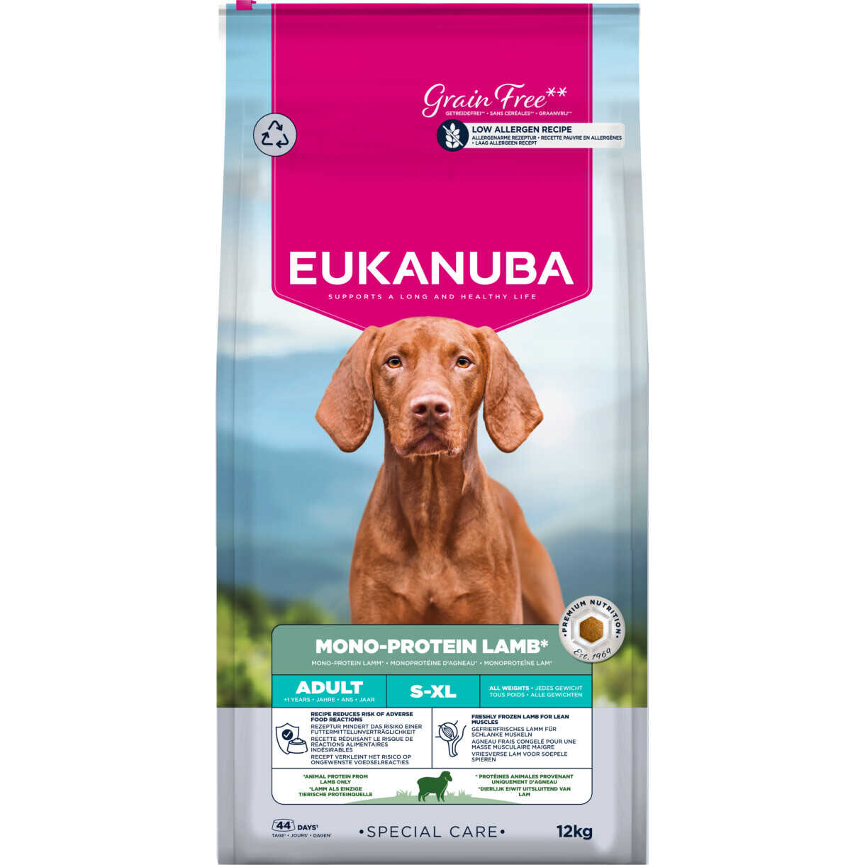 12 kg Eukanuba Special Care hundefoder Mono-Protein med lam - kornfri
