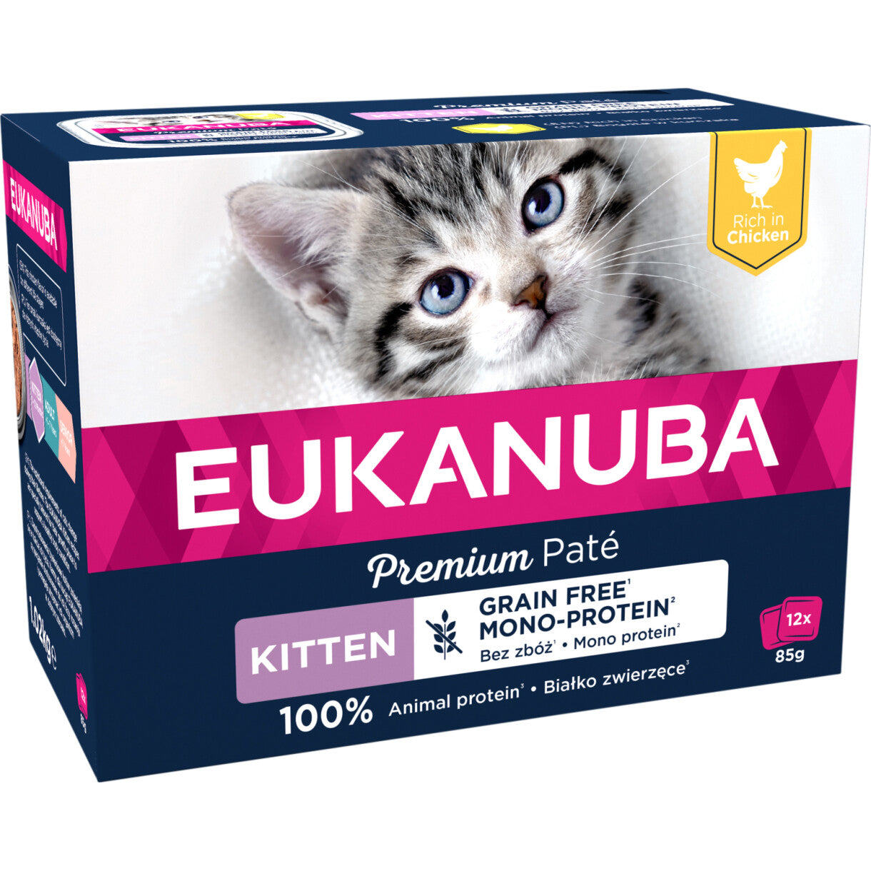 12 stk x 85 g Eukanuba killingevådfoder med kylling - kornfrit