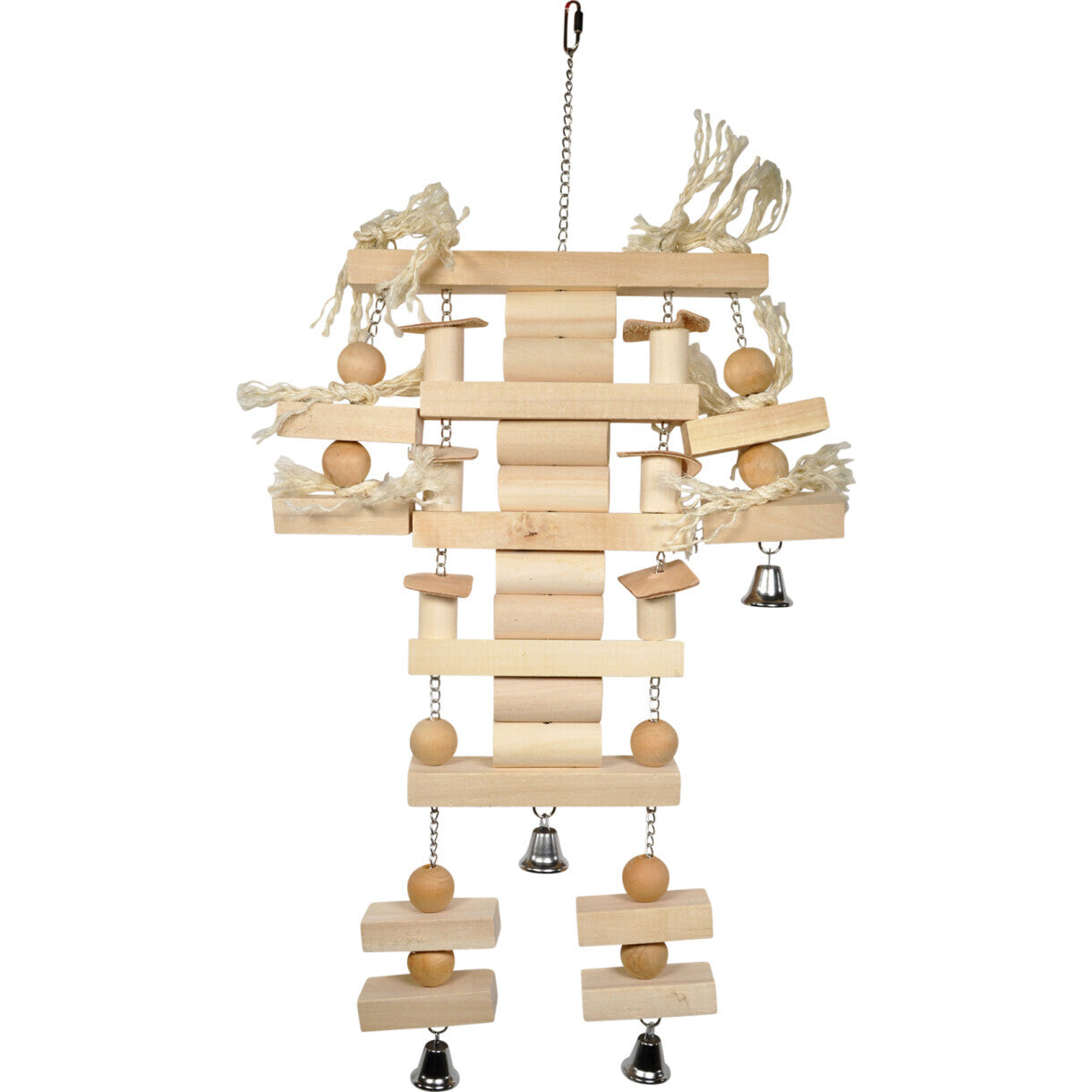 Fuglelegetøj til parakiter 81 x 20 cm - klodser