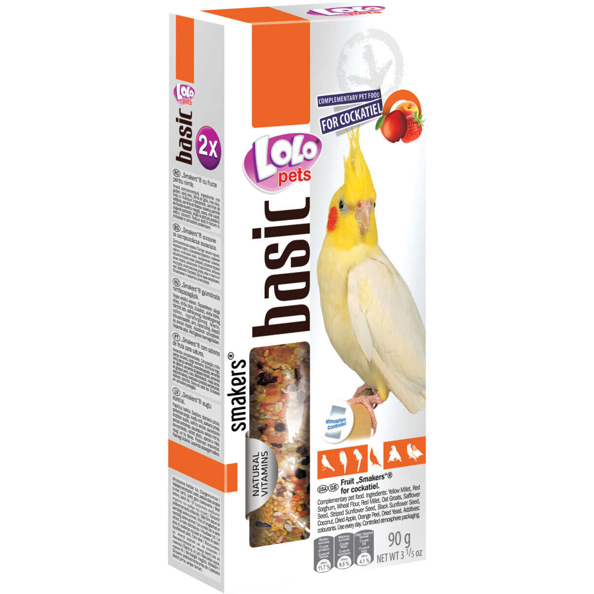 2 stk frøstænger med frugt til nymfeparakit 90 gram