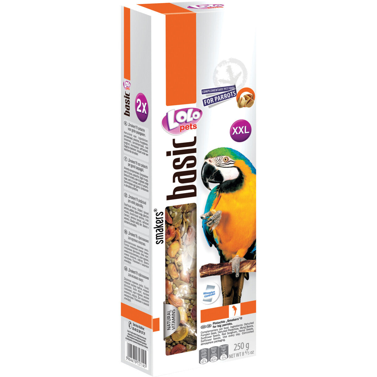 2 x 125 gr frøstænger XXL til papegøjer med pistacie