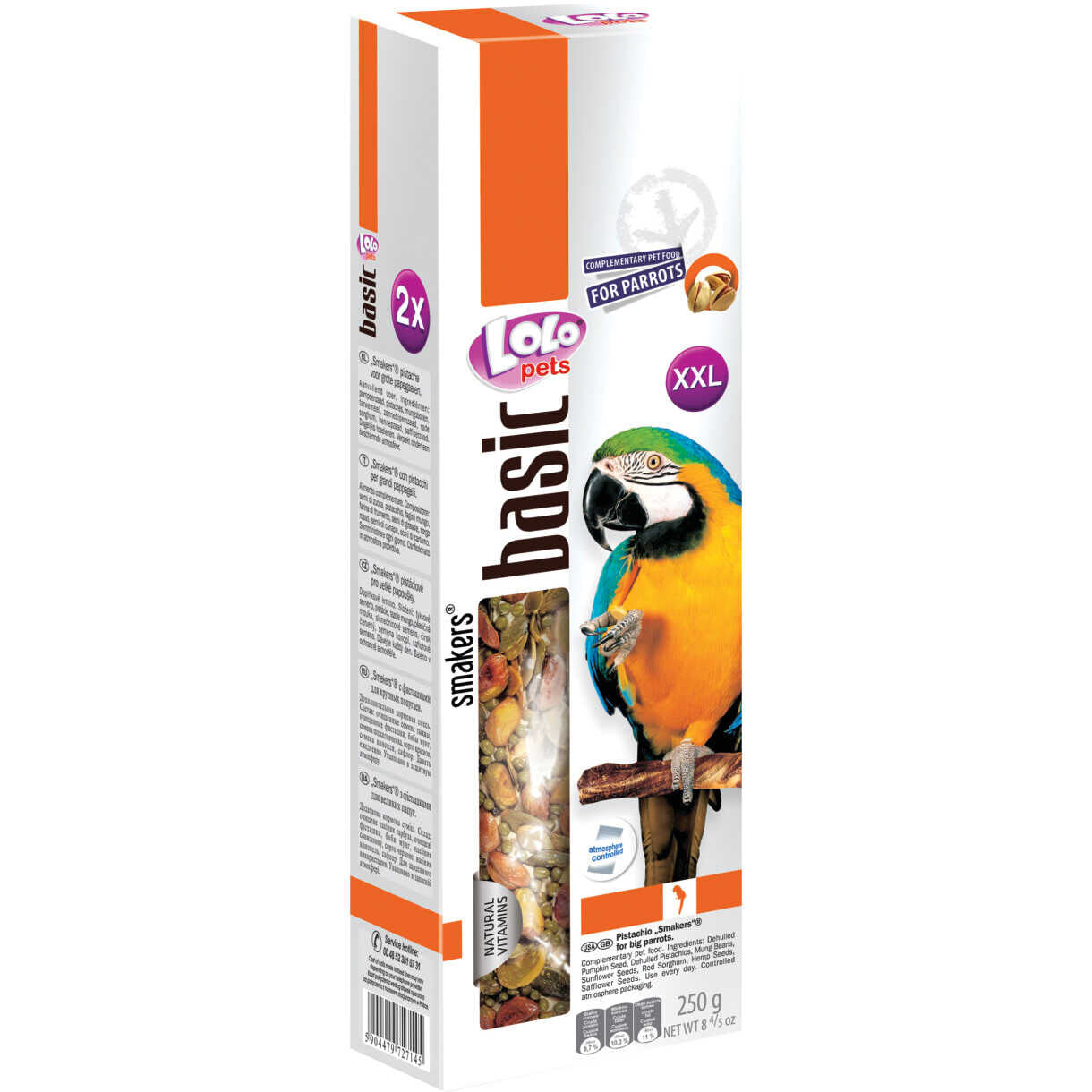 2 x 125 gr frøstænger XXL til papegøjer med pistacie