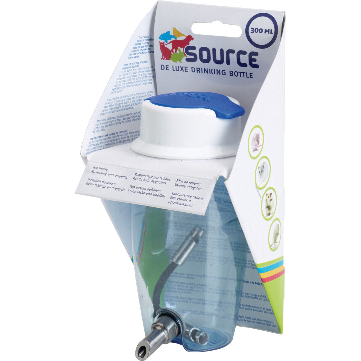 Kanin og marsvin drikkeflaske - med opfyldning i toppen