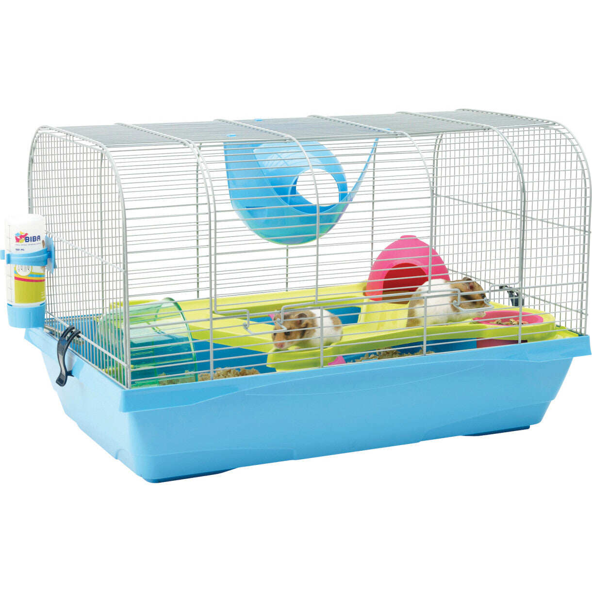 Hamsterbur Bristol krom - blå 59 x 38 x 37 cm