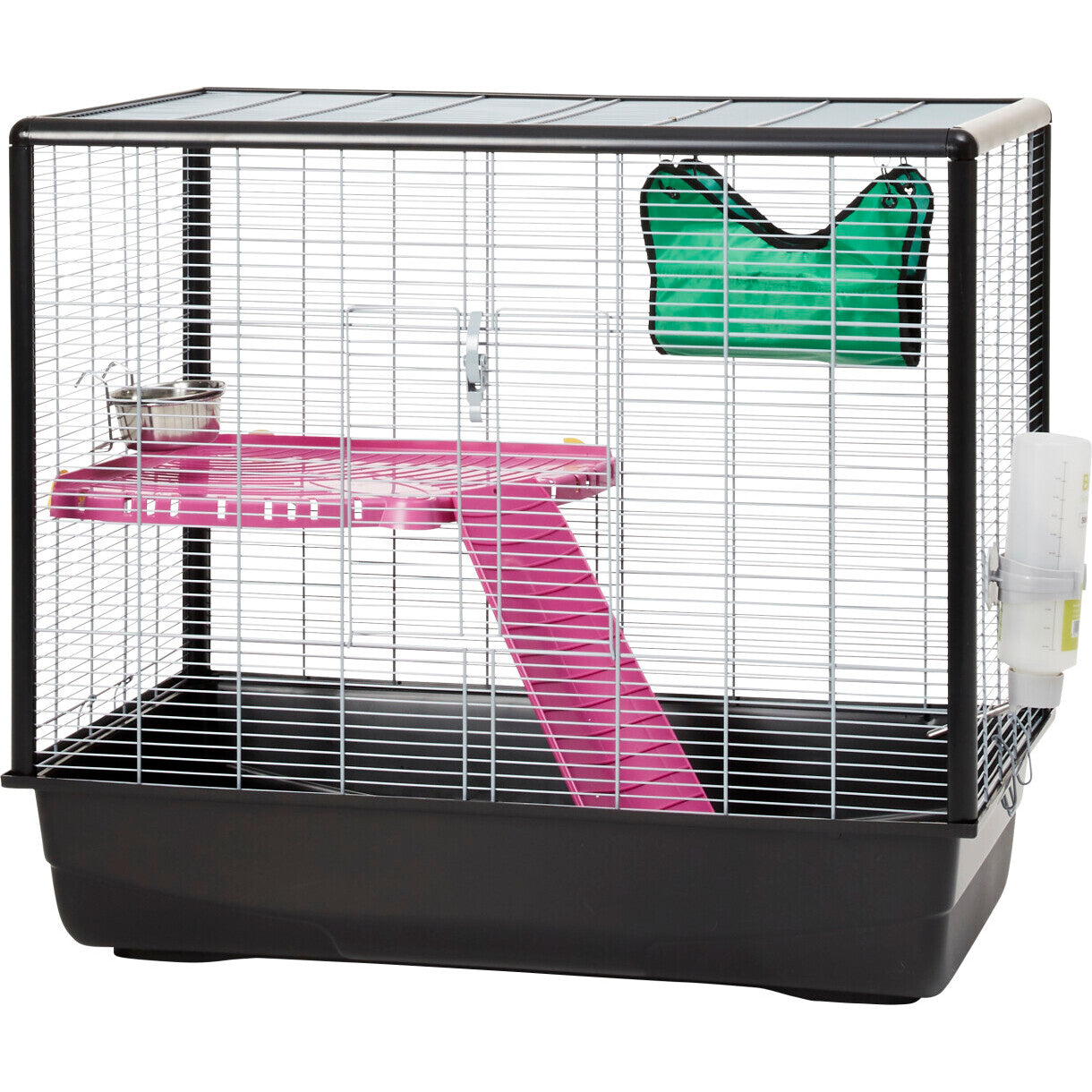 Zeno 2 hamsterbur og rottebur sølv 80 x 50 x 70 cm