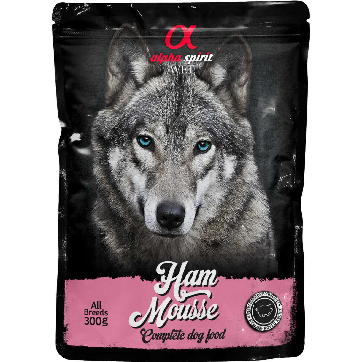 Alpha Spirit Pouch Ham Mousse (skinke) hundefoder