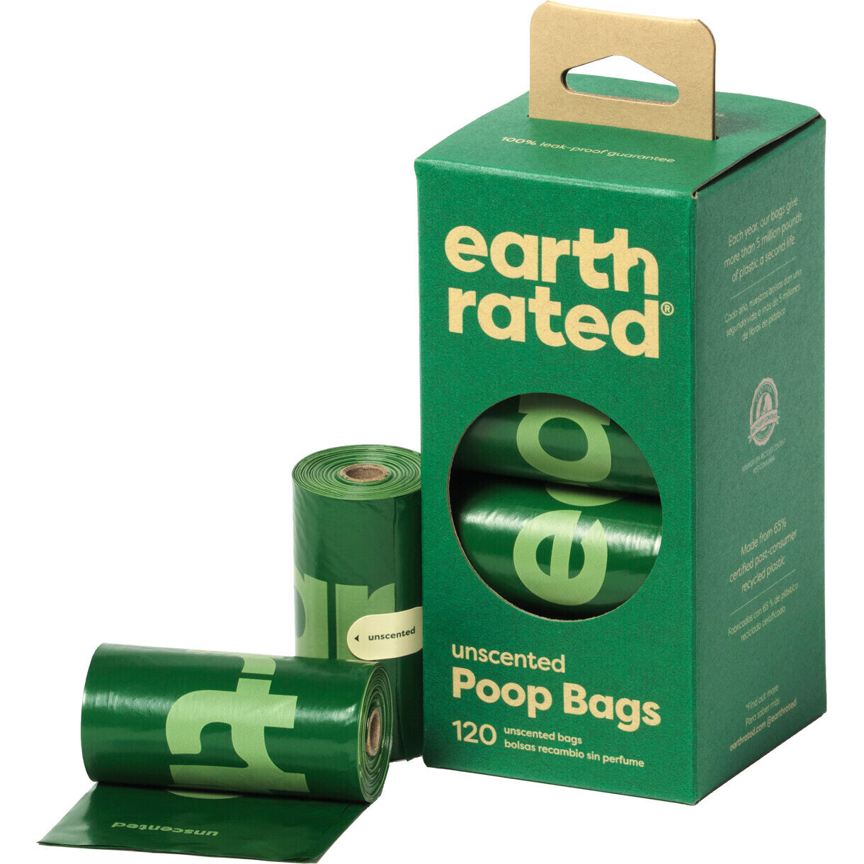 120 stk. Earth Rated Eco-Friendly høm-høm poser i 8 ruller