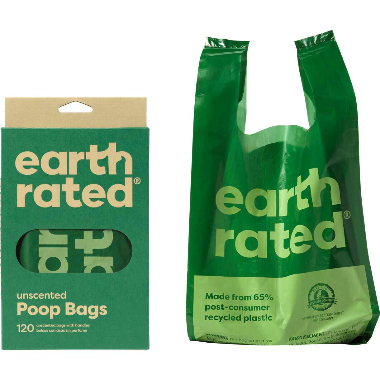 Earth Rated Eco-Friendly høm-høm poser - 120 poser med håndtag