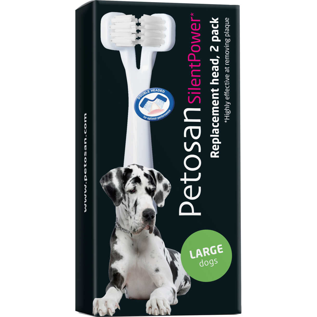 2xPetosan Børstehoved hundetandbørste