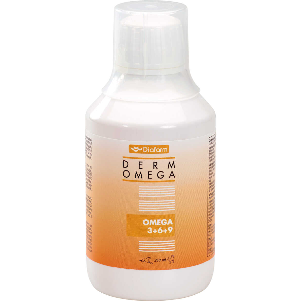 Diafarm fiskeolie til hunde og katte med omega 3, 6 og 9 - 250 ml