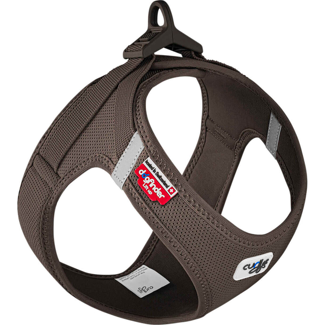 Curli Vest hundesele Clasp Air-Mesh - til mindre hunde mellem 1,5 og 18 kg - Brun