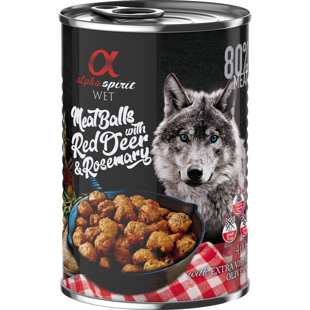 400 g AlphaSpirit Kødboller med kronhjort & rosmarin