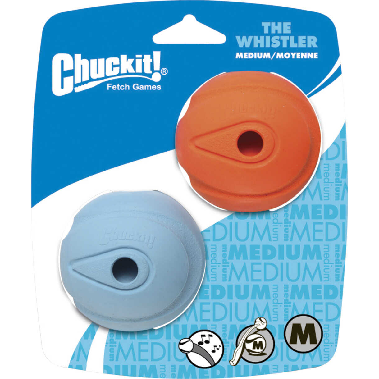 CHUCKIT Fløjte bold til hunde - medium