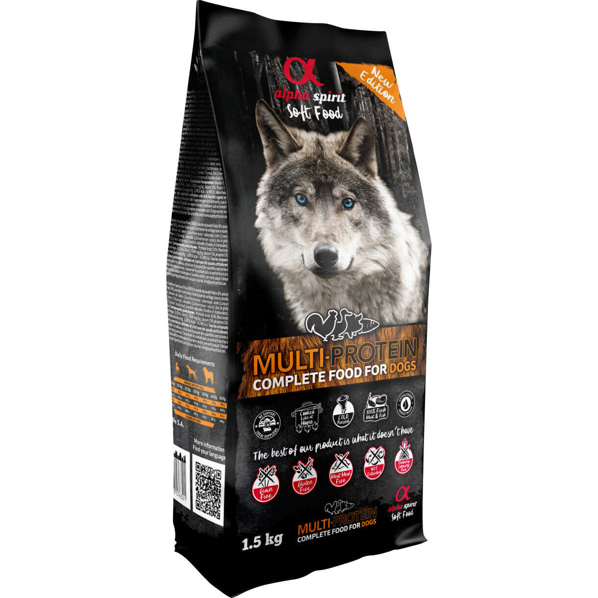 Alpha Spirit Multiprotein hundefoder med fisk og kød