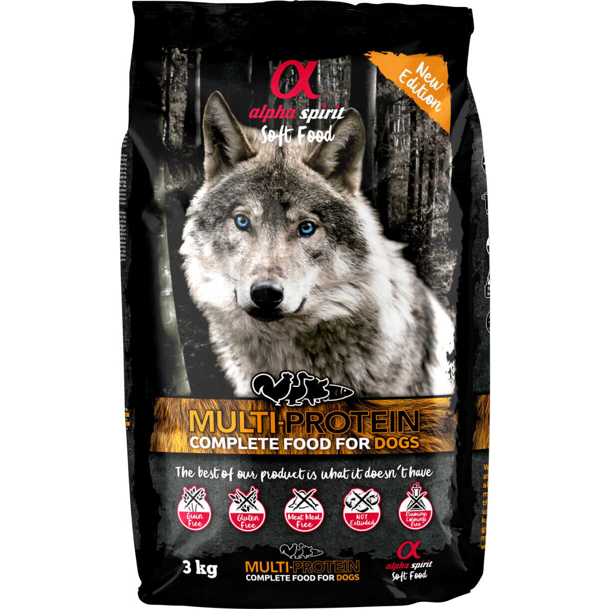 Alpha Spirit Multiprotein hundefoder med fisk og kød