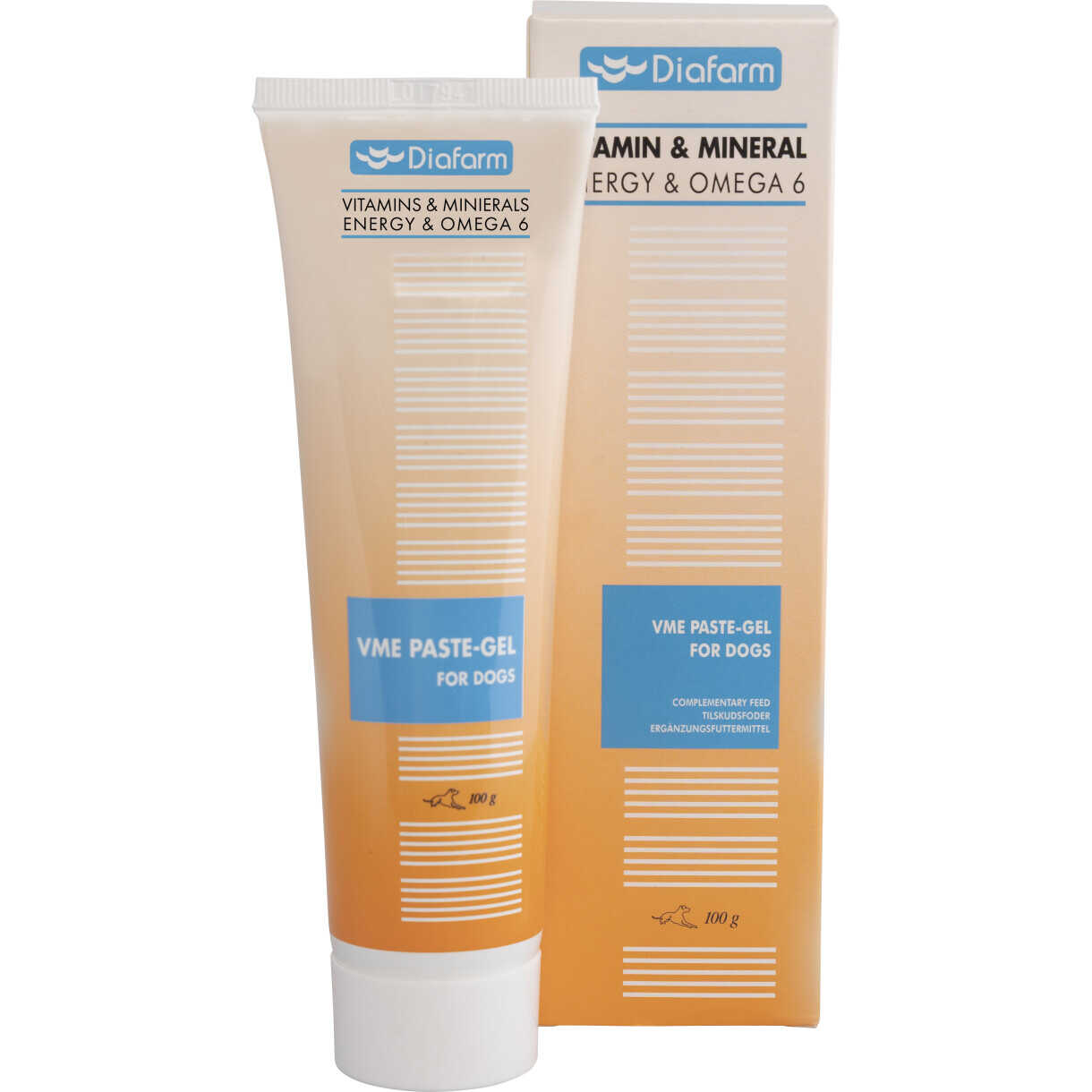 Diafarm Vitamin/mineral/energy paste-gel til hunde - 100 g