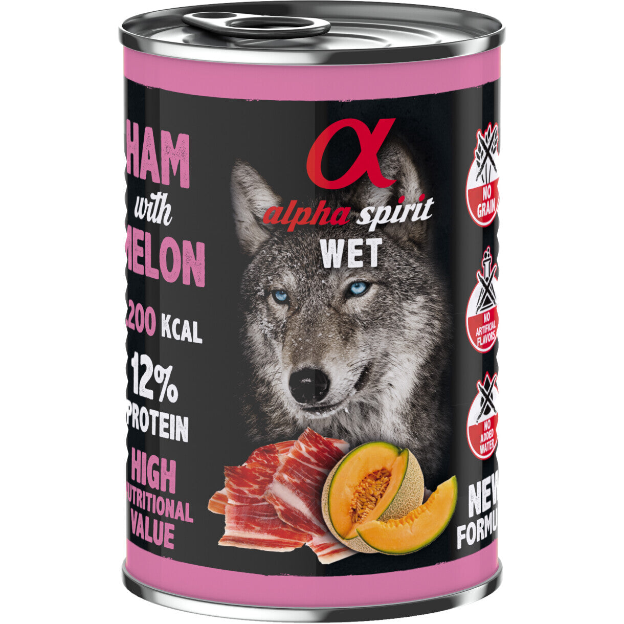 400 g AlphaSpirit Hundefoder Kødboller med Skinke og melon